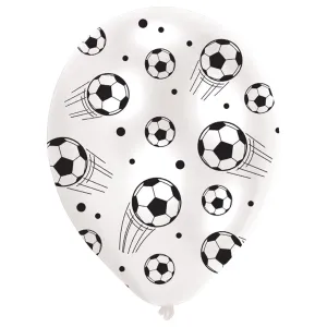 All Around Printed Football Latex Balloons 11in, 6pcs