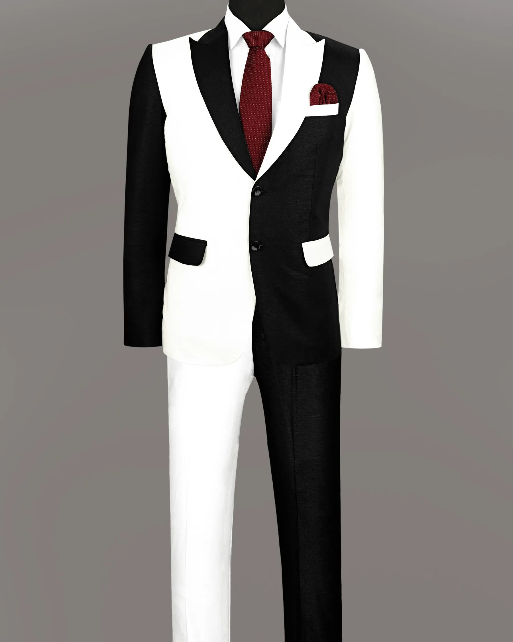 Black & White Luxurious Linen Suit