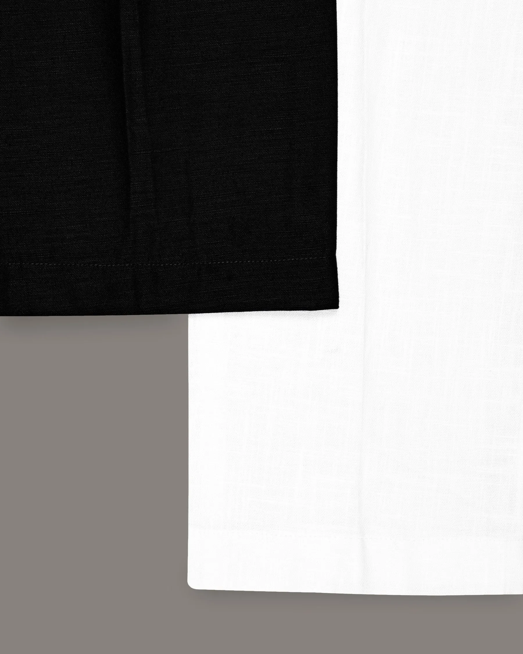 Black & White Luxurious Linen Suit