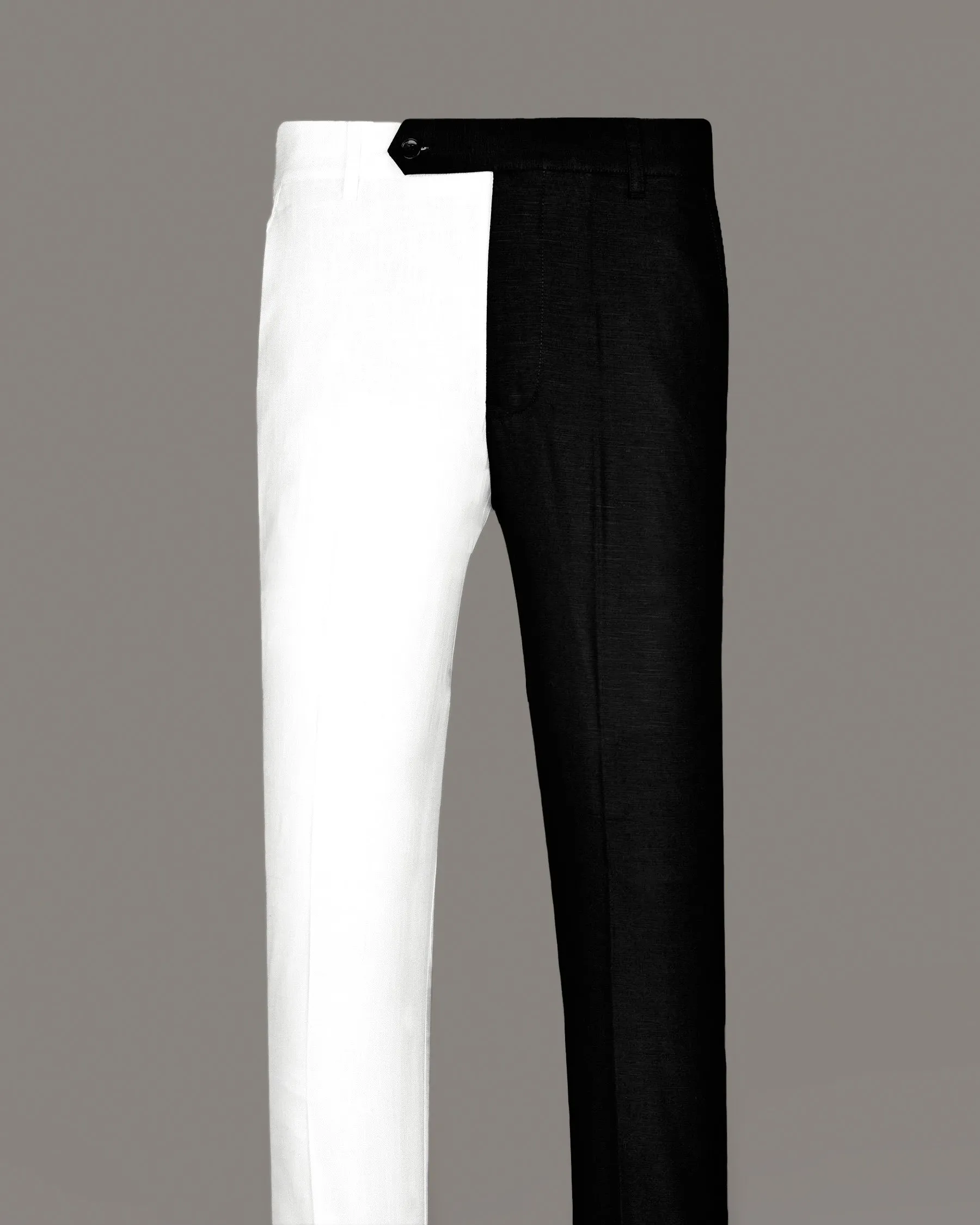 Black & White Luxurious Linen Suit