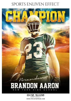 Brandon Aaron - Football Sports Enliven Effect Photography Template