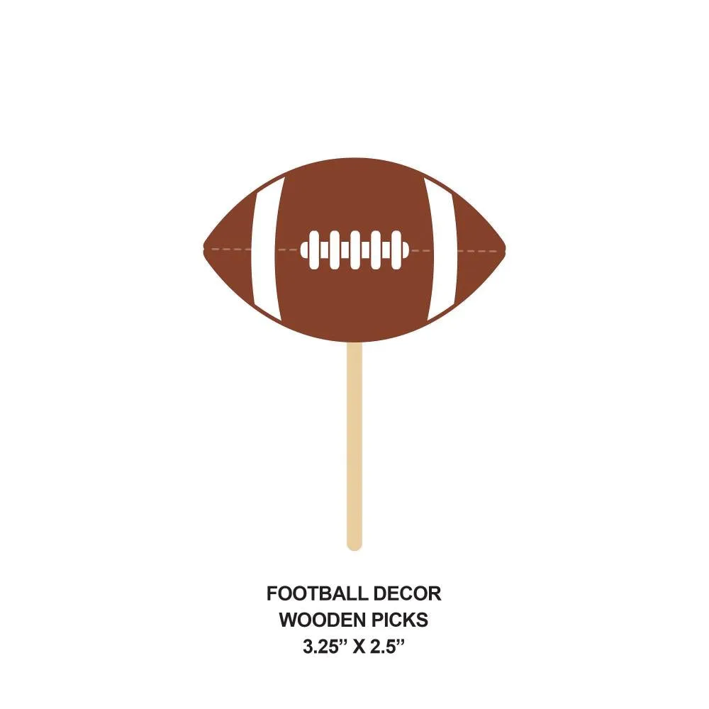 Bulk Pack of 100 Football Wooden Picks