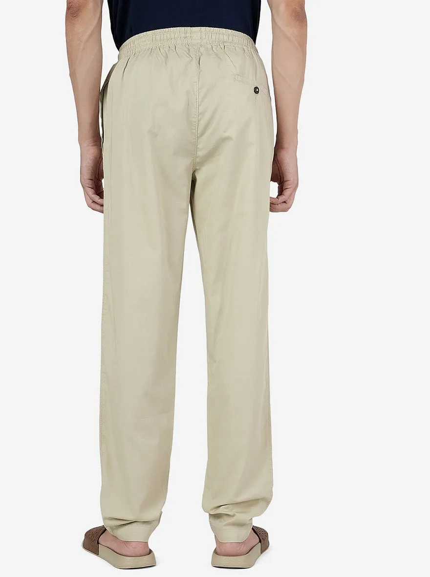 Fawn Solid Slim Fit Track Pant | JadeBlue