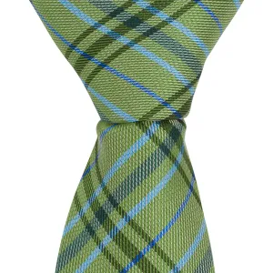 G8 - Green/Light Blue Plaid - Varied Widths