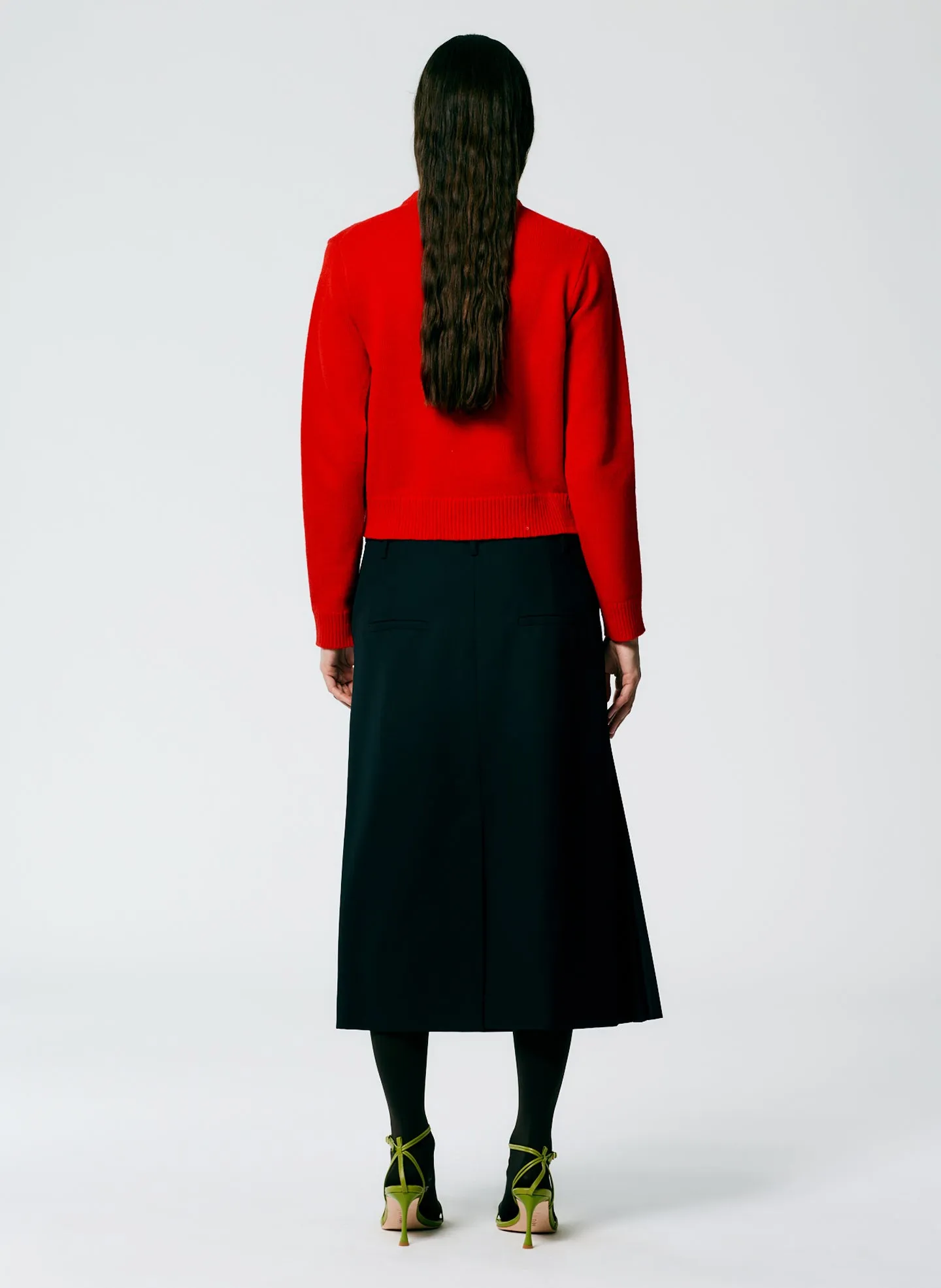 Grain De Poudre Trouser Skirt With Pleat Panel