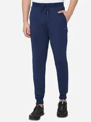 Indigo Blue Solid Slim Fit Track Pant | JadeBlue