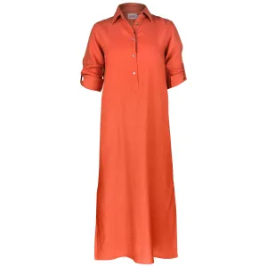 IS LIBBY MAXI SHIRT DRESS PEACH