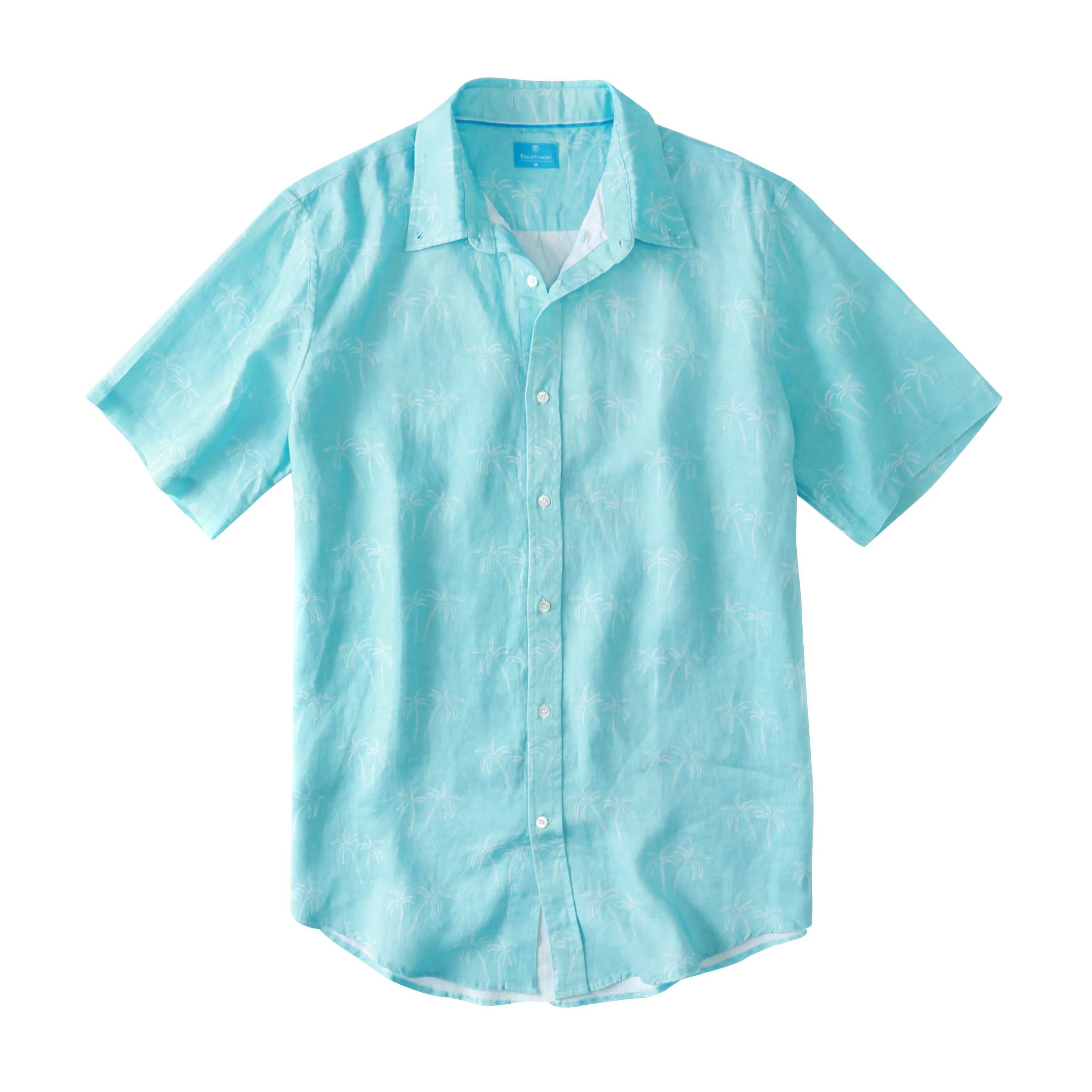 Men's Regular Fit Short Sleeve 100% Linen Shirt