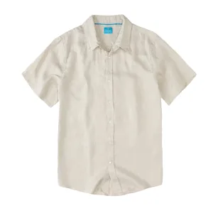 Men's Regular Fit Short Sleeve 100% Linen Shirt