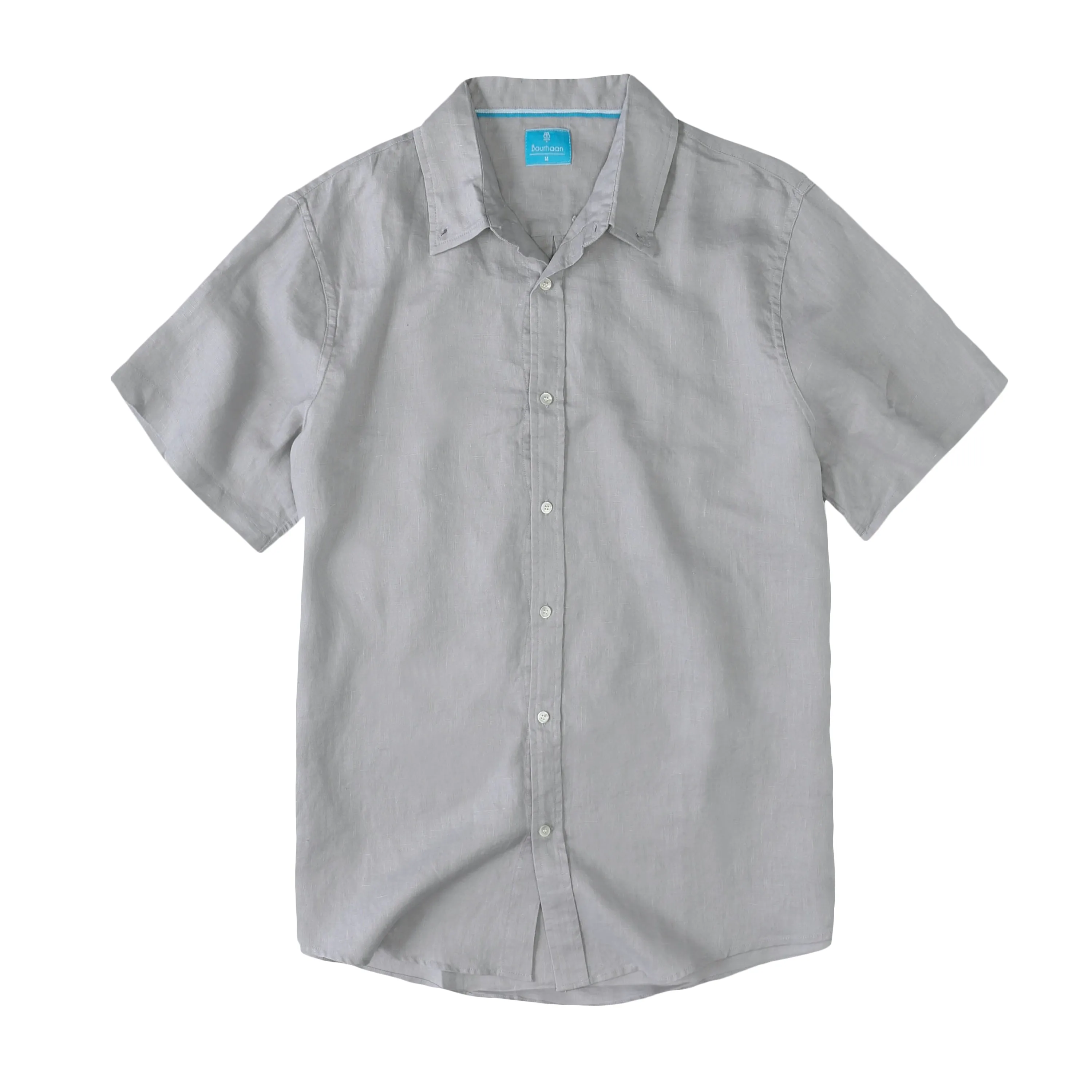 Men's Regular Fit Short Sleeve 100% Linen Shirt