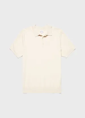 Men's Sunspel x MR PORTER Racked Stitch Polo Shirt in Ecru