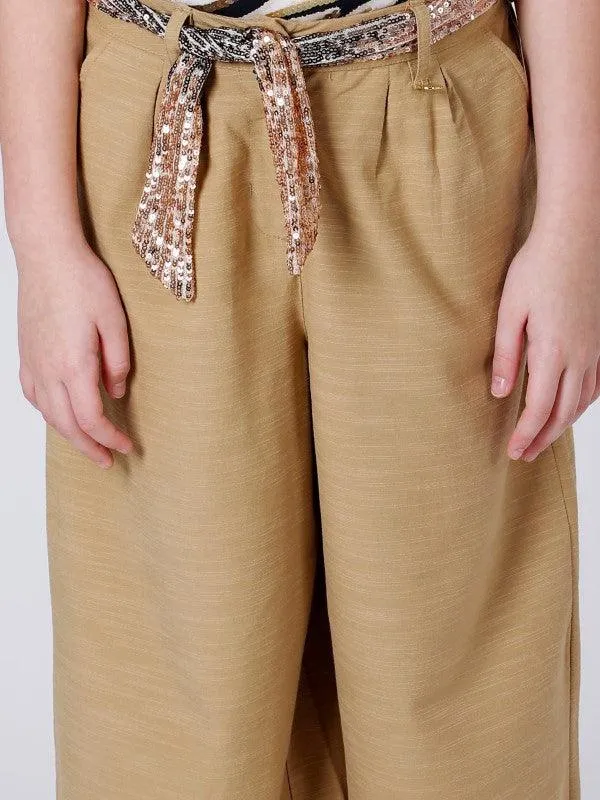 One Friday Brown Solid Trouser