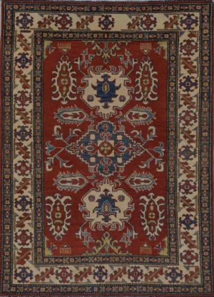 Pakistan Kazak Hand Knotted Wool 4x7