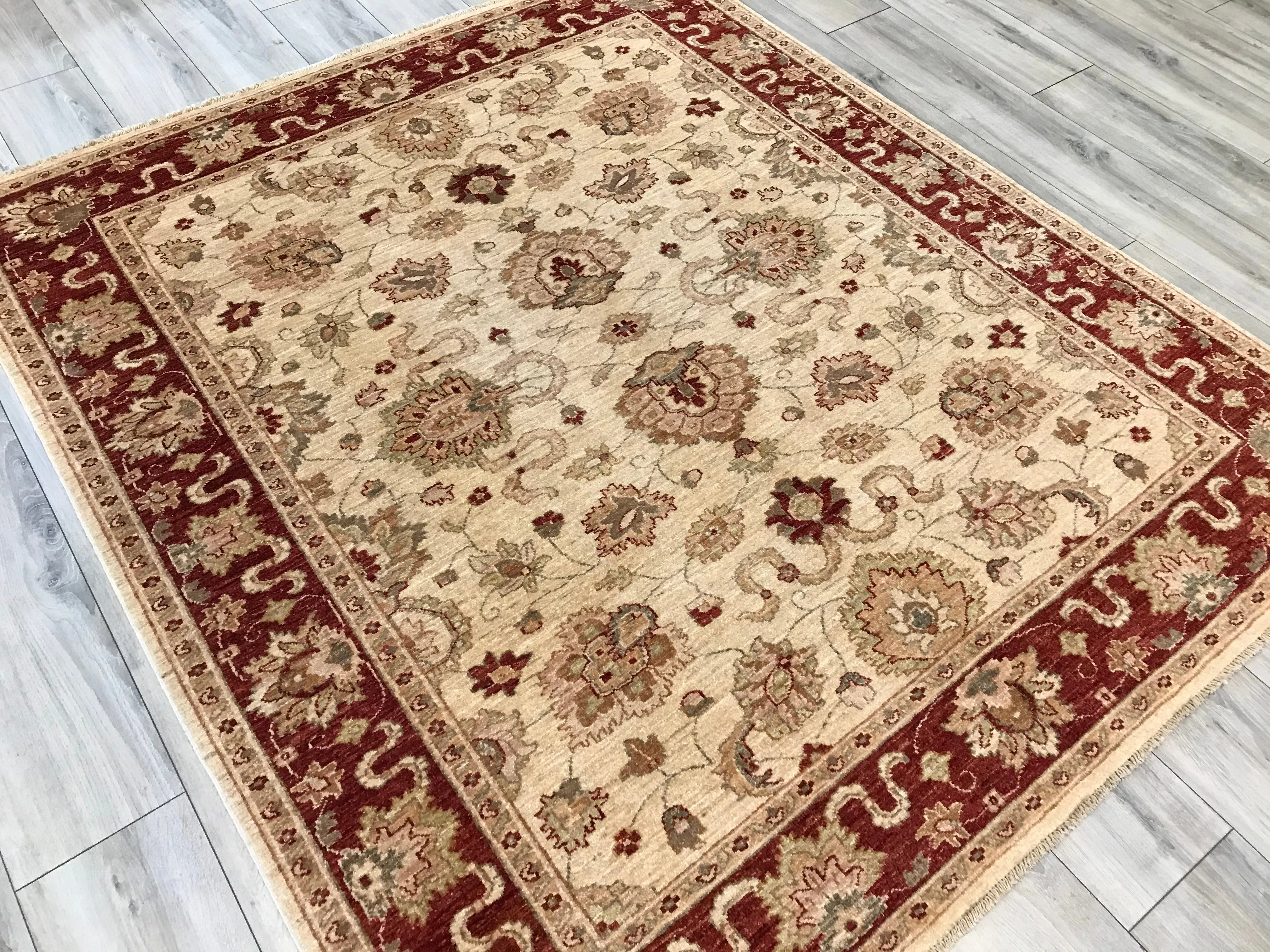 Pakistan Ziegler Hand Knotted Wool 5x7