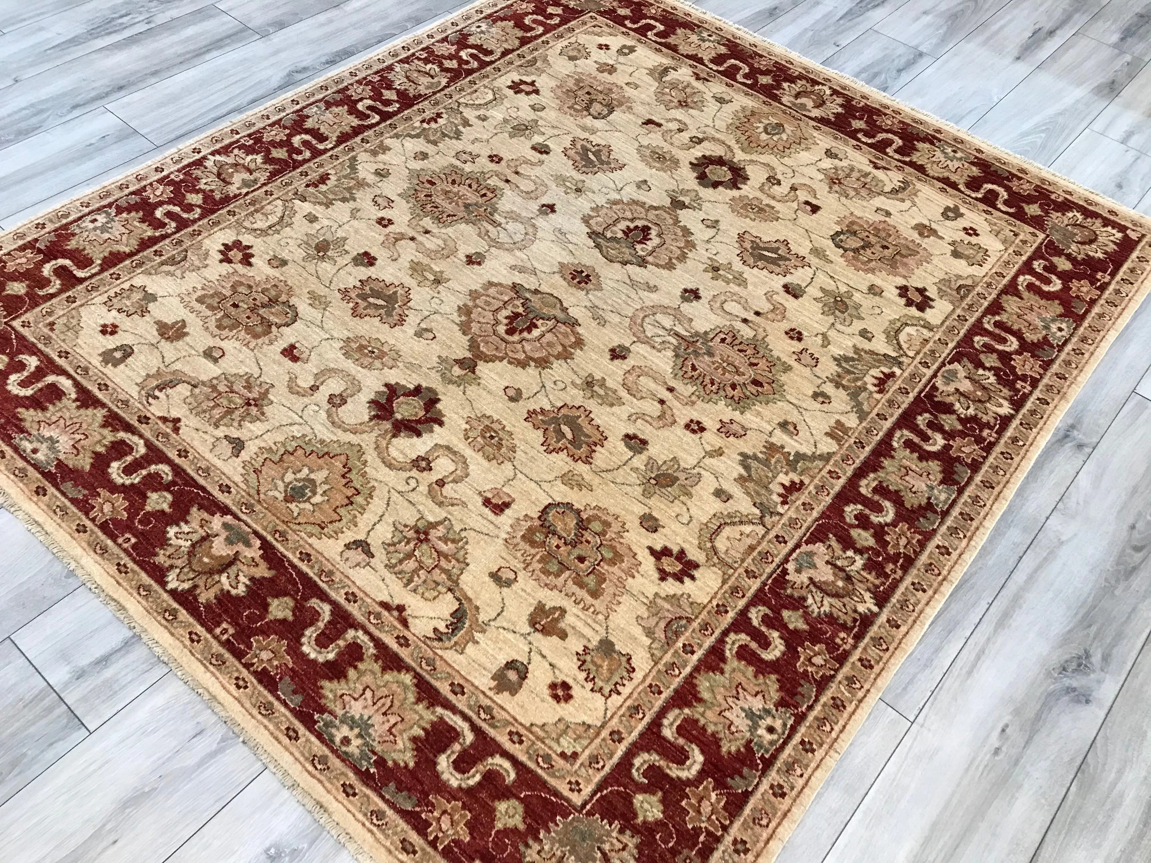 Pakistan Ziegler Hand Knotted Wool 5x7