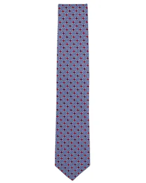 Red Geometric Silk Tie